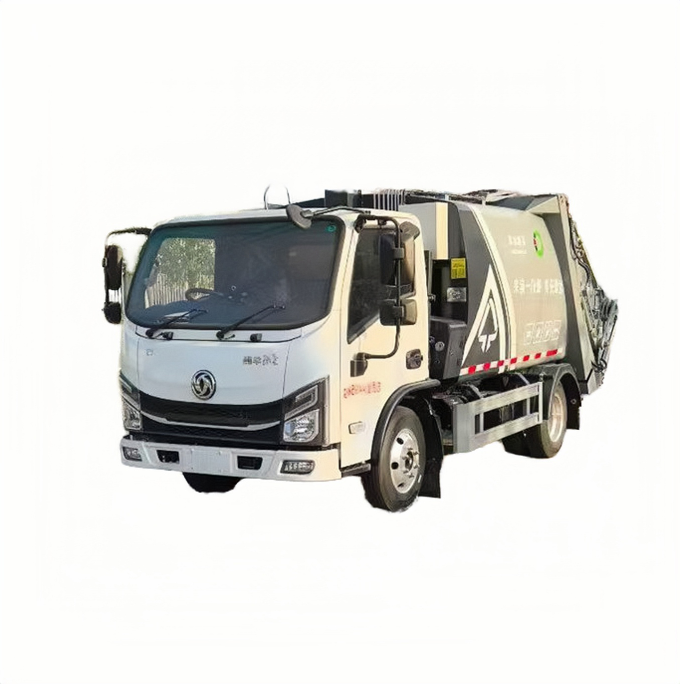 Dongfeng 5m&sup3; компактный сжатый мусорный грузовик. Подземная парковка и стандарт евро D
