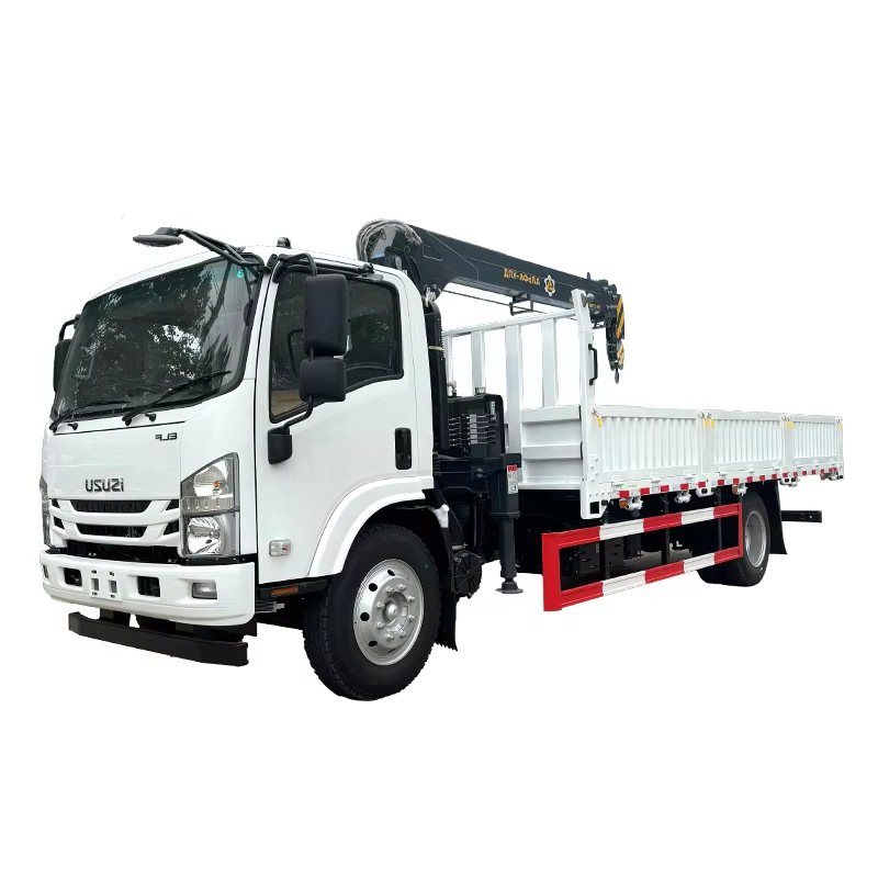 1SUZU ELF 700P 5 тонны грузовик установленный кран телескопический кран для продажи