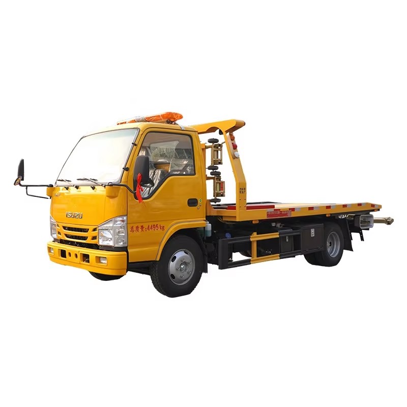 1SUZU ELF 4x2 Плоский грузовик для тяги грузовика для спасения транспортных средств