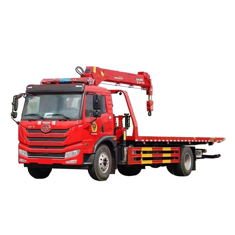 Faw Flatbed грузовик установленный кран Rollback Wrecker грузовик с краном 8Ton для экстренного спас