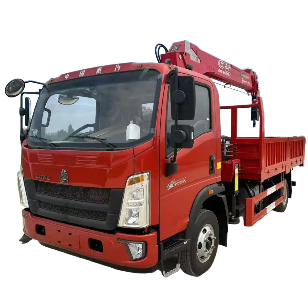 Sinotruk Howo 4 X2 грузовой кран 6 тонн телескопический бум новый высокоэффективный двигатель насоса