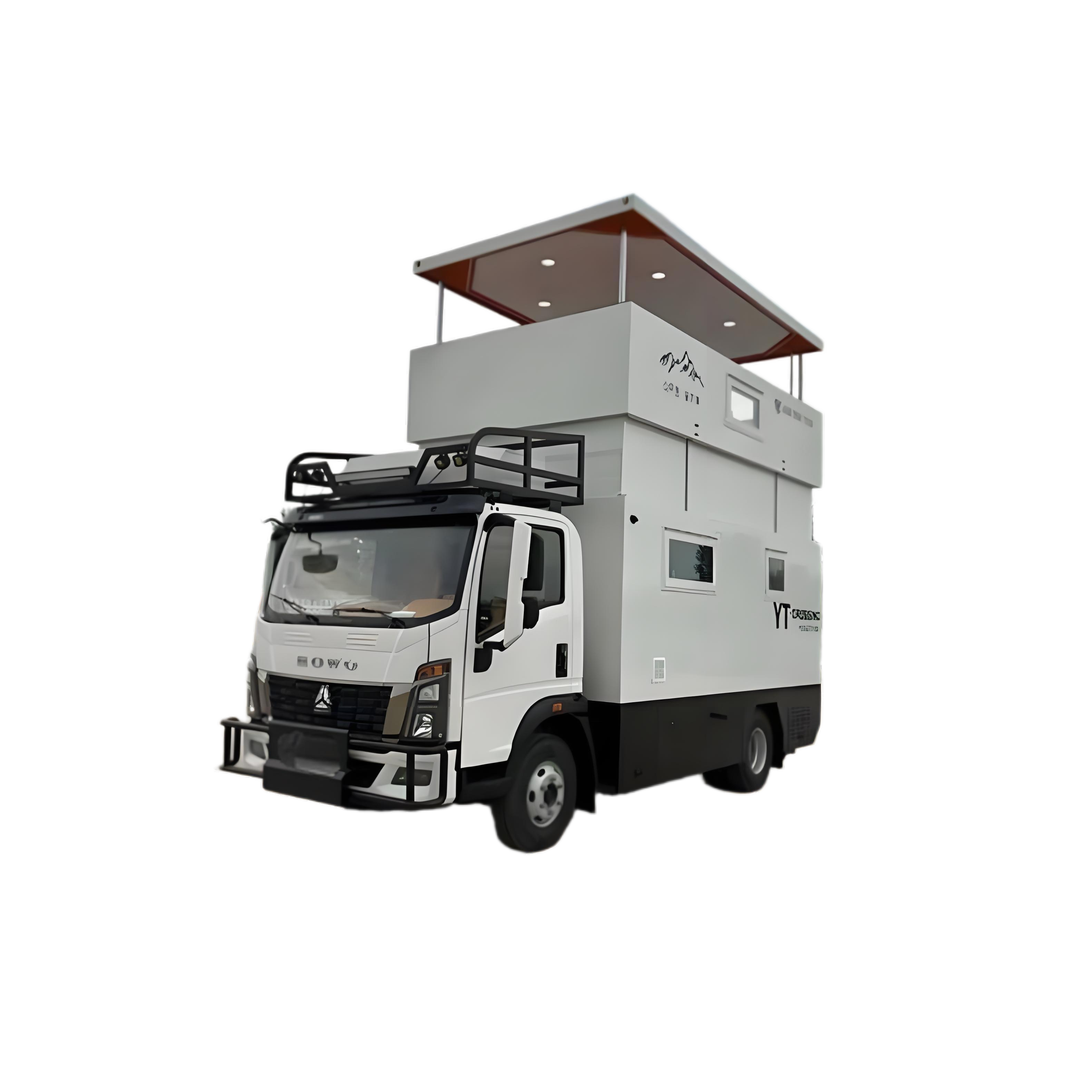 Два этажа ПОП-УП RV HOWO 4X2 4X4 На открытом воздухе путешествие кемпинг грузовик отдых транспортног