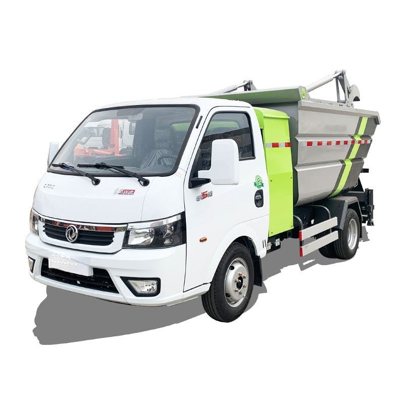 Dongfeng Полностью запечатанный электрический грузовик для передачи мусора Новое состояние Ручная ко